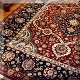 D03. Hand knotted Oriental rug from Gregorian. Measures approx 7'11&rdquo; x 9'9&rdquo; 